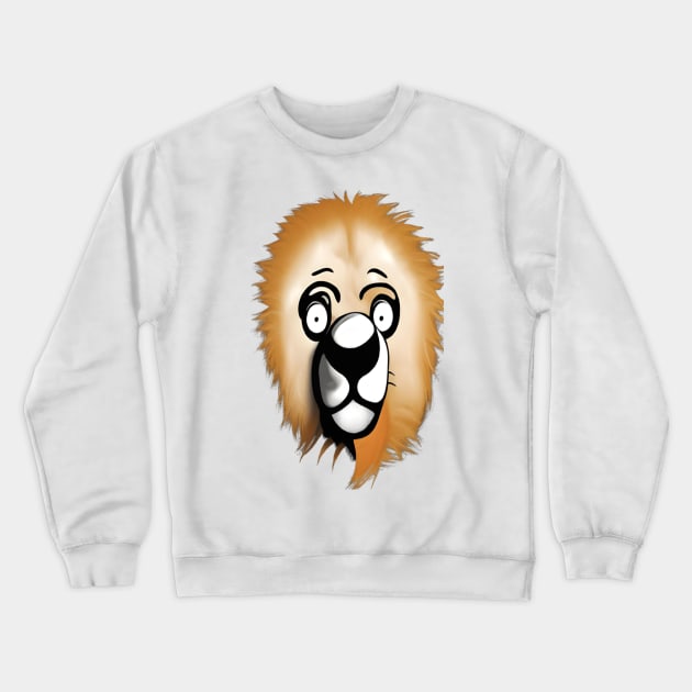 LION, the king of the jungle. Crewneck Sweatshirt by 83rgu3 D351gn